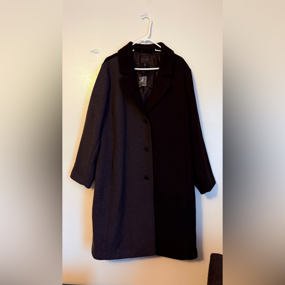 Lane Bryant Black and Gray Women's Coat - Picture 8 of 11
